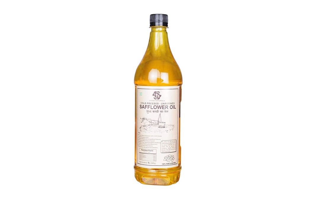 Jivika Naturals Cold Pressed-Unrefined Safflower Oil   Plastic Bottle  1 litre